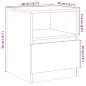 vidaXL Nachttische 2 Stk. Altholz-Optik 40x40x50 cm Holzwerkstoff