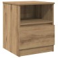 vidaXL Nachttische 2 Stk. Artisan-Eiche 40x40x50 cm Holzwerkstoff