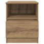vidaXL Nachttische 2 Stk. Artisan-Eiche 40x40x50 cm Holzwerkstoff