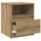 vidaXL Nachttische 2 Stk. Artisan-Eiche 40x40x50 cm Holzwerkstoff