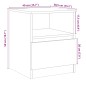 vidaXL Nachttische 2 Stk. Artisan-Eiche 40x40x50 cm Holzwerkstoff