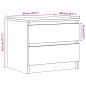 vidaXL Nachttisch Artisan-Eiche 50x40x43,5 cm Holzwerkstoff