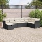 vidaXL 8-tlg. Garten-Sofagarnitur mit Kissen Schwarz Poly Rattan vidaXL 8-tlg. Garten-Sofagarnitur mit Kissen Schwarz Poly Rattan