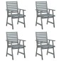 vidaXL Garten-Essstühle 4 Stk. Grau Massivholz Akazie vidaXL Garten-Essstühle 4 Stk. Grau Massivholz Akazie