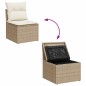 vidaXL 4-tlg. Garten-Sofagarnitur mit Kissen Beige Poly Rattan vidaXL 4-tlg. Garten-Sofagarnitur mit Kissen Beige Poly Rattan