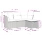 vidaXL 4-tlg. Garten-Sofagarnitur mit Kissen Beige Poly Rattan vidaXL 4-tlg. Garten-Sofagarnitur mit Kissen Beige Poly Rattan