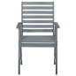 vidaXL Garten-Essstühle 4 Stk. Grau Massivholz Akazie vidaXL Garten-Essstühle 4 Stk. Grau Massivholz Akazie