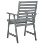 vidaXL Garten-Essstühle 4 Stk. Grau Massivholz Akazie vidaXL Garten-Essstühle 4 Stk. Grau Massivholz Akazie