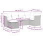 vidaXL 6-tlg. Garten-Sofagarnitur mit Kissen Schwarz Poly Rattan