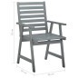 vidaXL Garten-Essstühle 4 Stk. Grau Massivholz Akazie vidaXL Garten-Essstühle 4 Stk. Grau Massivholz Akazie
