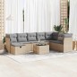 vidaXL 9-tlg. Garten-Sofagarnitur mit Kissen Beige Poly Rattan vidaXL 9-tlg. Garten-Sofagarnitur mit Kissen Beige Poly Rattan