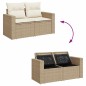 vidaXL 5-tlg. Garten-Sofagarnitur mit Kissen Beige Poly Rattan vidaXL 5-tlg. Garten-Sofagarnitur mit Kissen Beige Poly Rattan