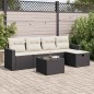 vidaXL 6-tlg. Garten-Sofagarnitur mit Kissen Schwarz Poly Rattan vidaXL 6-tlg. Garten-Sofagarnitur mit Kissen Schwarz Poly Rattan