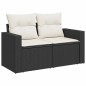 vidaXL 6-tlg. Garten-Sofagarnitur mit Kissen Schwarz Poly Rattan vidaXL 6-tlg. Garten-Sofagarnitur mit Kissen Schwarz Poly Rattan
