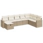 vidaXL 8-tlg. Garten-Sofagarnitur mit Kissen Beige Poly Rattan vidaXL 8-tlg. Garten-Sofagarnitur mit Kissen Beige Poly Rattan