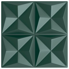 vidaXL Wandpaneele 12 Stk. Grün 50x50 cm XPS 3 m² Origami