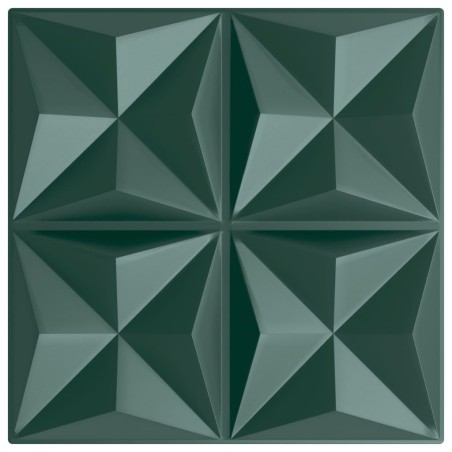 vidaXL Wandpaneele 12 Stk. Grün 50x50 cm XPS 3 m² Origami