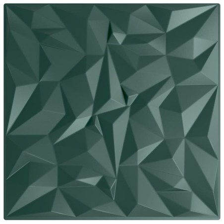 vidaXL Wandpaneele 48 Stk. Grün 50x50 cm XPS 12 m² Amethyst