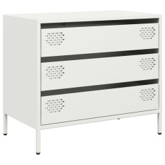 vidaXL Sideboard Weiß 68x39x58,5 cm Kaltgewalzter Stahl