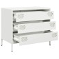 vidaXL Sideboard Weiß 68x39x58,5 cm Kaltgewalzter Stahl vidaXL Sideboard Weiß 68x39x58,5 cm Kaltgewalzter Stahl