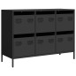vidaXL Sideboard Schwarz 101,5x39x73,5 cm Kaltgewalzter Stahl vidaXL Sideboard Schwarz 101,5x39x73,5 cm Kaltgewalzter Stahl