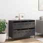 vidaXL Sideboard Schwarz 101,5x39x73,5 cm Kaltgewalzter Stahl vidaXL Sideboard Schwarz 101,5x39x73,5 cm Kaltgewalzter Stahl