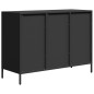 vidaXL Sideboard Schwarz 101,5x39x73,5 cm Kaltgewalzter Stahl vidaXL Sideboard Schwarz 101,5x39x73,5 cm Kaltgewalzter Stahl