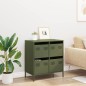 vidaXL Sideboard Olivgrün 68x39x73,5 cm Kaltgewalzter Stahl vidaXL Sideboard Olivgrün 68x39x73,5 cm Kaltgewalzter Stahl