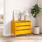 vidaXL Sideboard Senfgelb 68x39x58,5 cm Kaltgewalzter Stahl vidaXL Sideboard Senfgelb 68x39x58,5 cm Kaltgewalzter Stahl