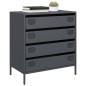 vidaXL Sideboard Anthrazit 68x39x73,5 cm Kaltgewalzter Stahl vidaXL Sideboard Anthrazit 68x39x73,5 cm Kaltgewalzter Stahl