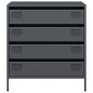 vidaXL Sideboard Anthrazit 68x39x73,5 cm Kaltgewalzter Stahl vidaXL Sideboard Anthrazit 68x39x73,5 cm Kaltgewalzter Stahl
