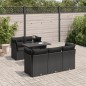 vidaXL 6-tlg. Garten-Sofagarnitur mit Kissen Schwarz Poly Rattan vidaXL 6-tlg. Garten-Sofagarnitur mit Kissen Schwarz Poly Rattan