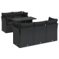 vidaXL 6-tlg. Garten-Sofagarnitur mit Kissen Schwarz Poly Rattan vidaXL 6-tlg. Garten-Sofagarnitur mit Kissen Schwarz Poly Rattan