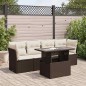 vidaXL 5-tlg. Garten-Sofagarnitur mit Kissen Braun Poly Rattan vidaXL 5-tlg. Garten-Sofagarnitur mit Kissen Braun Poly Rattan