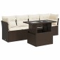 vidaXL 5-tlg. Garten-Sofagarnitur mit Kissen Braun Poly Rattan vidaXL 5-tlg. Garten-Sofagarnitur mit Kissen Braun Poly Rattan
