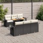 vidaXL 7-tlg. Garten-Sofagarnitur mit Kissen Schwarz Poly Rattan vidaXL 7-tlg. Garten-Sofagarnitur mit Kissen Schwarz Poly Rattan