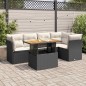 vidaXL 6-tlg. Garten-Sofagarnitur mit Kissen Schwarz Poly Rattan vidaXL 6-tlg. Garten-Sofagarnitur mit Kissen Schwarz Poly Rattan