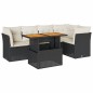 vidaXL 6-tlg. Garten-Sofagarnitur mit Kissen Schwarz Poly Rattan vidaXL 6-tlg. Garten-Sofagarnitur mit Kissen Schwarz Poly Rattan