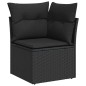 vidaXL 5-tlg. Garten-Sofagarnitur mit Kissen Schwarz Poly Rattan vidaXL 5-tlg. Garten-Sofagarnitur mit Kissen Schwarz Poly Rattan
