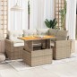 vidaXL 5-tlg. Garten-Sofagarnitur mit Kissen Beige Poly Rattan vidaXL 5-tlg. Garten-Sofagarnitur mit Kissen Beige Poly Rattan