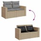 vidaXL 5-tlg. Garten-Sofagarnitur mit Kissen Beige Poly Rattan vidaXL 5-tlg. Garten-Sofagarnitur mit Kissen Beige Poly Rattan