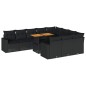 vidaXL 11-tlg. Garten-Sofagarnitur mit Kissen Schwarz Poly Rattan vidaXL 11-tlg. Garten-Sofagarnitur mit Kissen Schwarz Poly Rattan