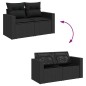 vidaXL 11-tlg. Garten-Sofagarnitur mit Kissen Schwarz Poly Rattan vidaXL 11-tlg. Garten-Sofagarnitur mit Kissen Schwarz Poly Rattan
