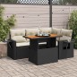 vidaXL 5-tlg. Garten-Sofagarnitur mit Kissen Schwarz Poly Rattan vidaXL 5-tlg. Garten-Sofagarnitur mit Kissen Schwarz Poly Rattan