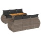 vidaXL 7-tlg. Garten-Sofagarnitur mit Kissen Grau Poly Rattan vidaXL 7-tlg. Garten-Sofagarnitur mit Kissen Grau Poly Rattan