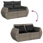 vidaXL 7-tlg. Garten-Sofagarnitur mit Kissen Grau Poly Rattan vidaXL 7-tlg. Garten-Sofagarnitur mit Kissen Grau Poly Rattan