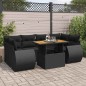 vidaXL 7-tlg. Garten-Sofagarnitur mit Kissen Schwarz Poly Rattan vidaXL 7-tlg. Garten-Sofagarnitur mit Kissen Schwarz Poly Rattan