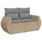 vidaXL 7-tlg. Garten-Sofagarnitur mit Kissen Beige Poly Rattan vidaXL 7-tlg. Garten-Sofagarnitur mit Kissen Beige Poly Rattan