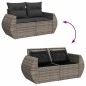 vidaXL 9-tlg. Garten-Sofagarnitur mit Kissen Grau Poly Rattan vidaXL 9-tlg. Garten-Sofagarnitur mit Kissen Grau Poly Rattan