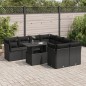 vidaXL 9-tlg. Garten-Sofagarnitur mit Kissen Schwarz Poly Rattan vidaXL 9-tlg. Garten-Sofagarnitur mit Kissen Schwarz Poly Rattan